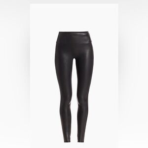 SPANX Shiny Faux Black Leather Leggings